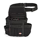 Dickies 8-Pocket Tool Belt/Utility Pouch, Adjustable 2-Inch Belt, Durable Canvas Construction, Puncture-Resistant Liner, Black