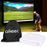 aikeec Golf Simulator Impact Screen with 14pcs Grommet Holes for Indoor Golf Training,Washable Golf Projection Screen 118*79 inch