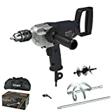 Maxxt 9A Motor Drill Mixer Set with Spade Handle 1/2 inch Electric Augers Post Hole Digging Corded Mixing Drill Machine for Drilling and Mixing