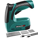 Cordless Staple Gun, NEU MASTER 2 in 1 Electric Brad Nailer/Stapler, 4V Power Stapler Tacker with USB Charger Cable, 3000pcs Staples and 500pcs Nails for Upholstery, Material Repair and Carpentry