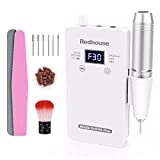 Professional Electric Nail Drill for Acrylic Nails, 30000rpm Portable Efile Nail File Machine, Acrylic Gel Nail Polishing Manicure Pedicure Tools with Nail Drill Bits for Beginners and Salon, White