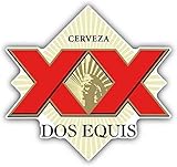 Dos Equis Cerveza Mexican Beer Drink Car Bumper Sticker Decal Stickers Decals Sticker Graphic - Auto, Wall, Laptop, Cell, Truck Sticker for Windows, Cars, Trucks