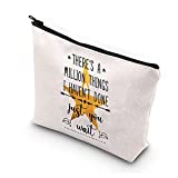 Musical Makeup Bag There's a Million Things I Haven't Done But Just You Wait Musical Quote Cosmetic Bag Zipper Pouch Musical Gift (there a million things B)
