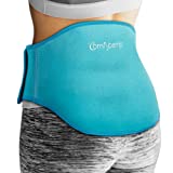Ice Pack for Back Pain Relief, Comfytemp Reusable Gel Back Ice Pack with Strap, Flexible Cold Pack Compress for Waist and Lower Back, Hot and Cold Therapy Back Wrap for Lower Lumbar, Sciatic Nerve