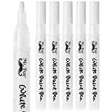 Mr. Pen- White Paint Pen, 6 Pack, Water-Based, Acrylic Paint Marker, White Paint Marker, White Pens for Art, White Markers for Black Paper, White Paint Pen Medium Tip, Christmas Gifts