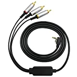 OSTENT AV Video RCA Cable Cord Compatible for Sony PSP 2000 SLIM to TV