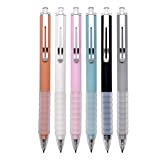 Ballpoint Pens Medium Point 1mm Black Ink Work Pen with Super Soft Grip Ball Point Pen for Men Women Retractable Office Pens (Black ink, Black-6)