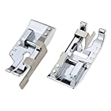 Pack of Stitch in Ditch Foot and 1/4''(Quarter Inch) Quilting Patchwork Sewing Machine Presser Foot with Edge Guide for All Low Shank Snap-On Singer, Brother, Babylock, Euro-Pro, Janome