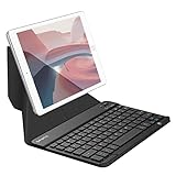 Fintie Wireless Bluetooth Keyboard with Magnetic Detachable Standing Case Cover for iPad Samsung Tablet, iPhone Smartphone, iOS, Android Tablets Phone, Black