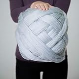 Giant Wool Yarn Chunky Merino Arm Knitting Super Soft Wool Yarn Bulky Wool Roving Grey 8 lbs