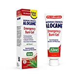 ALOCANE® Emergency Burn Gel, 4% Lidocaine Max Strength Fast Pain Itch Relief for Minor Burns, Sunburn, Kitchen, Radiation, Chemical, First Degree Burns, First Aid Treatment Burn Care 4.0 Fl Oz