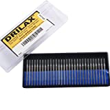 1mm Diamond Drill Bit Bur Set Jewelry Beach Sea Glass Shells Gemstones 1/24 Inch Tip Bur 1/8 inch Shank Dremel Compatible Burr Lapidary 30 Pieces in Case Gems Natural Stones Drilling 1 mm