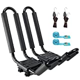 Mrhardware A01 Kayak Roof Rack for SUV Car Top Roof Mount Carrier J Cross Bar Canoe Boat (1 Pairs)