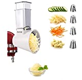 Slicer/Shredder Attachments for KitchenAid Stand Mixers, Food Slicers Cheese Grater Attachment, Salad Maker Accessory Vegetable Chopper with 4 Blades Dishwasher Safe
