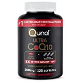 CoQ10 100mg Softgels - Qunol Ultra 3x Better Absorption Coenzyme Q10 Supplements - Antioxidant Supplement For Vascular And Heart Health & Energy Production - 4 Month Supply - 120 Count