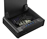 RPNB Gun Safe,California DOJ Certified,Quick-Access Pistol Safe for Multiple Handguns with Biometric Fingerprint Lock