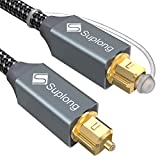 Optical Audio Cable [3M/10ft] - Suplong 24K Gold-Plated Digital Optical Audio Toslink Cable for [S/PDIF] LG/Samsung/Sony/Philips Sound Bar, Smart TV, Home Theater, PS4, Xbox & Playstation (10 Feet)
