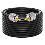 CB Coax Cable,RG58 Coaxial Cable 49.2ft,UHF PL259 Male to Male Cable 50 Ohm Low Loss for CB Radio,Ham Radio,SWR Meter,Dummy Load,Antenna Analyzer