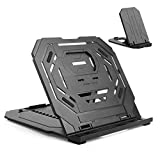 Frunsi Drawing Tablet Stand, Laptop Stand, Foldable Stand for Tablet Display, 9 Levels Adjustable Angles with a Built-in Phone Holder, for 12-17 inch Drawing Tablet, Smartphones