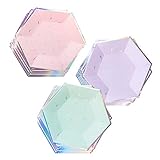 Harlow & Grey Sprinkles - Pastel Small Paper Plates, 18 Plate Multi-Color Pack, Kids Party, Baby Shower or Birthday - Disposable Party Plates (Pastel)