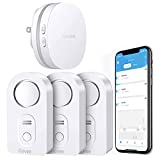 Govee WiFi Water Sensor 3 Pack, Water Leak Detector 100dB Adjustable Alarm and App Alerts, Leak and Drip Alert with Email, Wireless Detector for Home, Basement(Not Support 5G WiFi)