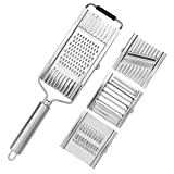 Vegetable Slicer 4 in 1 Multi-Purpose Stainless Steel Grater Cutter Shredder Hand-held Cheese Grater for Vegetables, Fruits