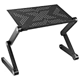 Mount-It! Adjustable Laptop Stand, Portable Standing Desk, Large Size Aluminum Bed Lap Tray for Notebook, Lightweight and Multi-Functional for Work, School, Home and Bed