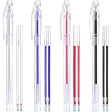 Onwon Heat Erasable Fabric Marking Pens with 8 Refills, 4 Colors Heat Erasable Pens for Fabrics in Four Colors Sewing Quilting Dressmaking