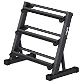 Royal Fitness 3 Tier Dumbbell Weight Rack Heavy Duty, Home Gym Dumbbell Storage Stand Holder, Black