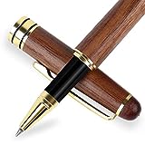 BEILUNER Luxury Walnut Ballpoint Pen Writing Set - Elegant Fancy Nice Gift Pen Set for Signature Executive Business Office Supplies - Gift Boxed with Extra Refills (Black)