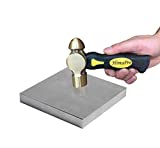 HimaPro Steel Bench Block(4'x4“x1/2') and Brass Hammer Set for Jewelry Making, Metal Stamping, and Wire Hardening - A Basic but Necessary Tool Set