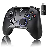 EasySMX Wireless Gaming Controller for Windows PC/Steam/Steam Deck/PS3/Android TV BOX, Dual Vibration Plug and Play Gamepad Joystick with 4 Customized Buttons, Battery Up to 14 Hours, Work for Nintendo Switch
