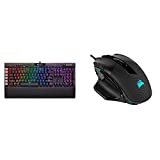 Corsair K95 RGB Platinum XT Mechanical Gaming Keyboard, Backlit RGB LED, Cherry MX Speed RGB Silver, Black & Nightsword RGB, Performance Tunable FPS/MOBA Gaming Mouse, Black, Backlit RGB LED