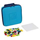 PLUS PLUS - Travel Case w/ 100 Pieces, 1 White Baseplate - Construction Building Stem/Steam Toy, Mini Puzzle Blocks for Kids
