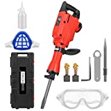 VIVOHOME 2200W 400 RPM Electric Demolition Jack Hammer Heavy Duty Concrete Breaker Drills Kit with Carrying Case Gloves Goggle and Removal tools
