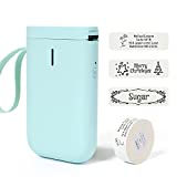 Label Maker Machine with Tape NIIMBOT D11 Portable Bluetooth Handheld Label Printer Included Multiple Templates Available for Phone Pad Easy to Use Home Office Organization USB Rechargeable-Green