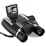 2' LCD Digital Binoculars with Camera for Adults, 12x32 5MP Video Photo Recoder with 32GB Memory Card for Bird Watching Hunting Concerts and Sports Games
