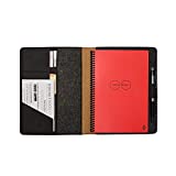 Moonsafari A4 Reusable Notebook Cover & Rocketbook Cover Smart Business Notebook Cover for Everlast, Fusion, Wave, Moleskin and More with Pen Loop & Business Card Holder - Black,A4/Letter 11' x 8