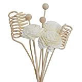 Yimisya 9Pcs Reed Diffuser Sticks Set, Rattan Reed Fragrance Diffuser and Flower Replacement Refill Rattan Sticks for Home Office Decor