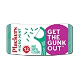 Plackers Micro Mint Dental Floss Picks with Travel Case, 12 Count (Color may vary)
