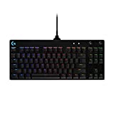 Logitech G PRO Mechanical Gaming Keyboard, Ultra Portable Tenkeyless Design, Detachable Micro USB Cable, 16.8 Million Color LIGHTSYNC RGB backlit keys (Renewed)