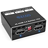 4K HDMI Splitter 1x2 HDR D-o-l-b-y Vision Atmos Down Scaler - HDMI Scaler 4K 1080P Sync,4K 60Hz 4:4:4 HDMI Splitter 1 in 2 Out HDCP2.2, EDID 4K5.1/4K7.1/ Copy, for Game Xbox PS5 1080p120Hz Roku SP12H2