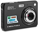 AbergBest 21 Mega Pixels 2.7' LCD Rechargeable HD Digital Camera Video Camera Digital Students Cameras,Indoor Outdoor for Adult/Seniors/Kid (Black)