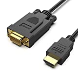 HDMI to VGA, Benfei Gold-Plated HDMI to VGA 3 Feet Cable (Male to Male) Compatible for Computer, Desktop, Laptop, PC, Monitor, Projector, HDTV, Raspberry Pi, Roku, Xbox and More