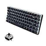 LexonElec Wired Gaming Keyboard AK33 White LED Backlit 82 Keys USB Mechanical Pro Gamer Keypad for Office Typists Playing Game (Black Switch,Black)