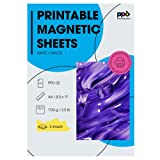 PPD Printable Inkjet Magnetic Sheets Matte Finish Premium 11mil Thick Photo Paper Quality, Instant Dry and Water-Resistant 8.5x11 x 5 Sheets (PPD-32-5)