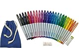 KTDY Pilot FriXion Colors Erasable Markers 24 Colors, Eraser set (24Colors with a pouch), Black, Red, Blue, Green, Soft Light Pink, Baby Orange, Yellow, Violet, Brown, Gray, Pale Honey Forest Emerald Sky Cobalt Navy Lavender, Mauve, Rose, Coral pink