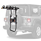 Kanruis 2-Bike Spare Tire Rack Bicycle Carrier Adjustable Bolt-on Spare Tire Heavy Duty Rack 75lbs Capacity for Jeep Off-Road Car