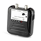 Signal Strength Meter with Adjustable Signal Strength - Digital TV OTA Antenna Finder with LED Indicator Display and Coax Cable