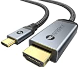 USB C to HDMI Cable 4K, WARRKY 3.3ft [Braided, High Speed] Thunderbolt 3 to HDMI Adapter Compatible for New iPad, MacBook Pro/Air, iMac, Galaxy S20 S10 S9 S8, Surface, Dell, HP